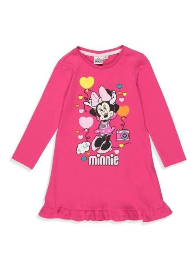 ديزني_ميني_هاوس ملابس نوم أطفال بنات بأكمام طويلة  100% قطن. - Image 1